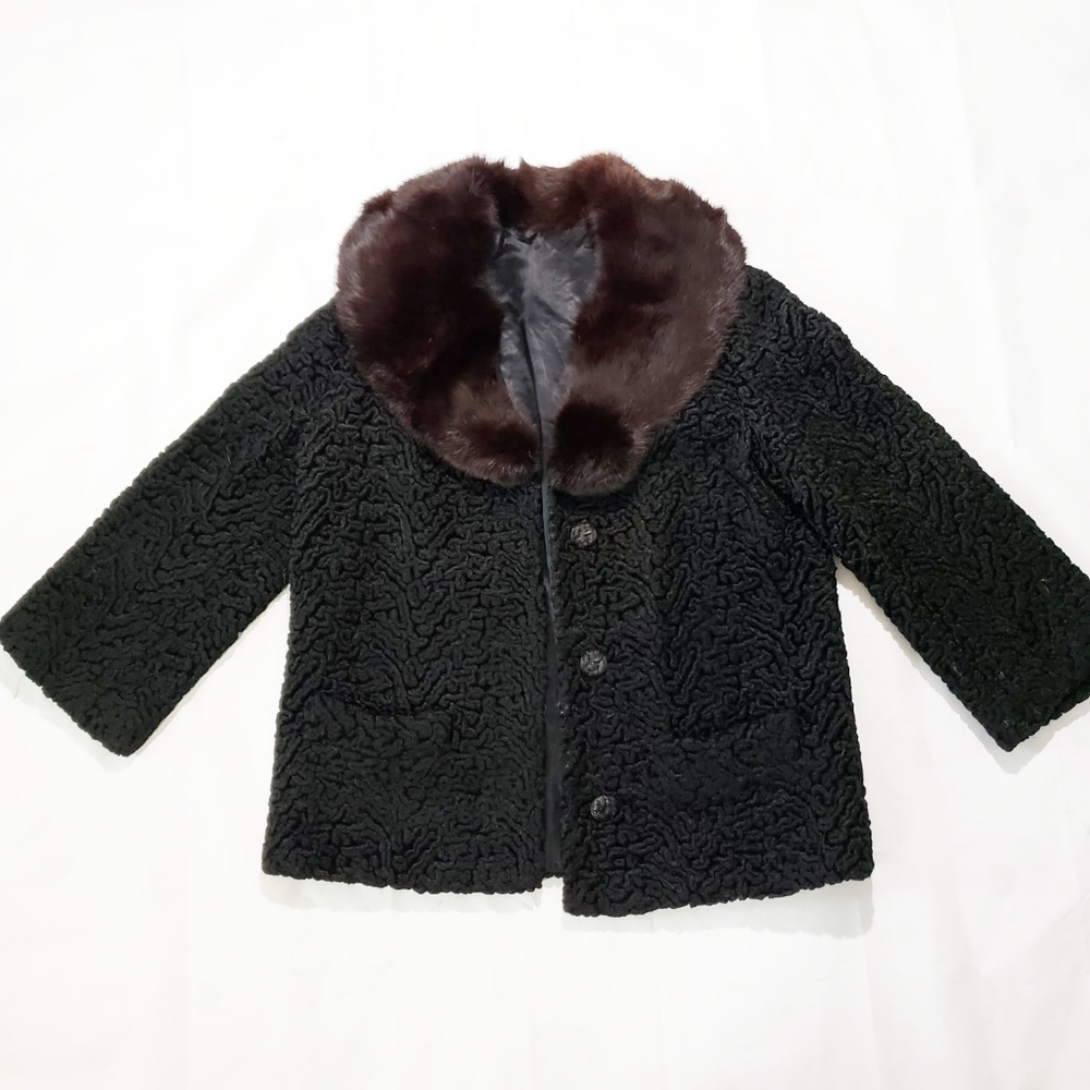 Vintage luxury Pile Persian Curly Lamb Fur Jackets